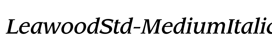LeawoodStd-MediumItalic