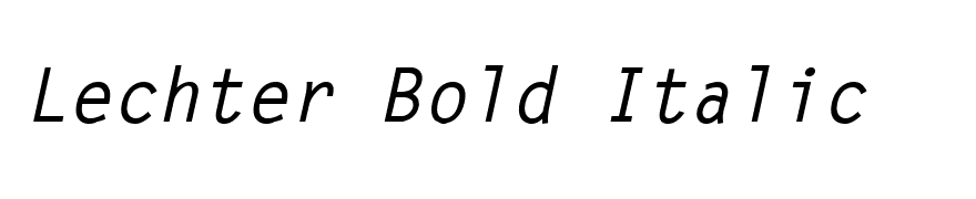 Lechter Bold Italic