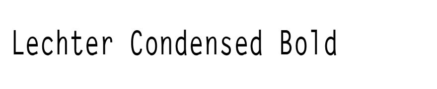 Lechter Condensed Bold