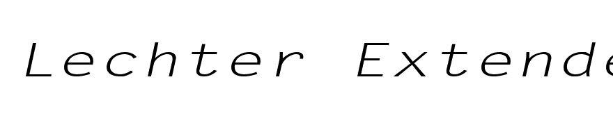 Lechter Extended Italic