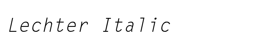 Lechter Italic