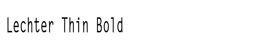 Lechter Thin Bold