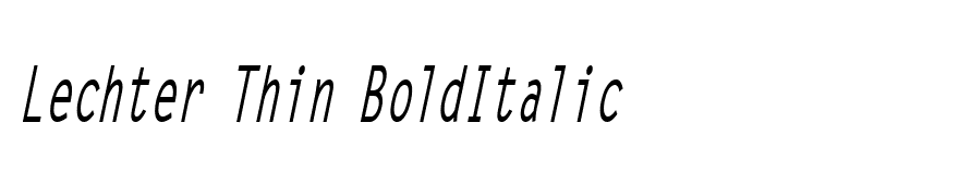 Lechter Thin BoldItalic