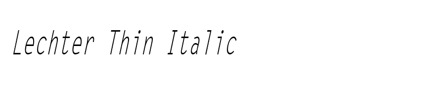 Lechter Thin Italic