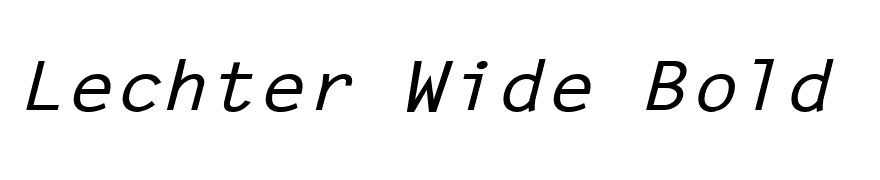 Lechter Wide Bold Italic