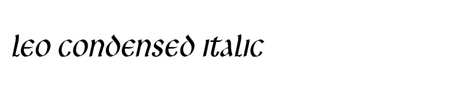 Leo Condensed Italic