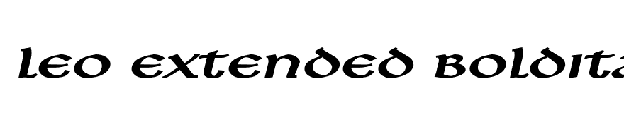 Leo Extended BoldItalic