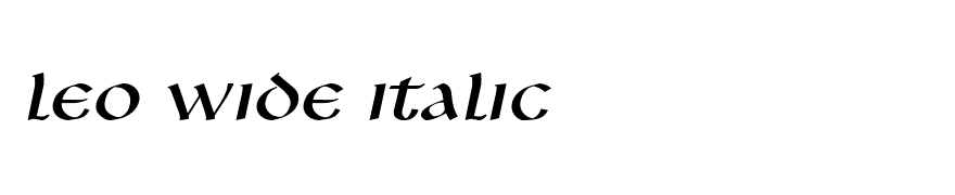 Leo Wide Italic