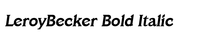 LeroyBecker Bold Italic