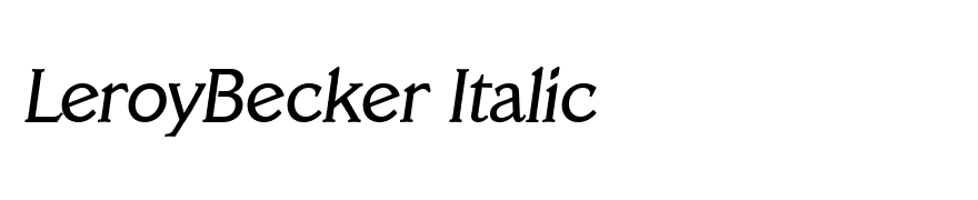 LeroyBecker Italic