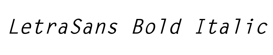 LetraSans Bold Italic