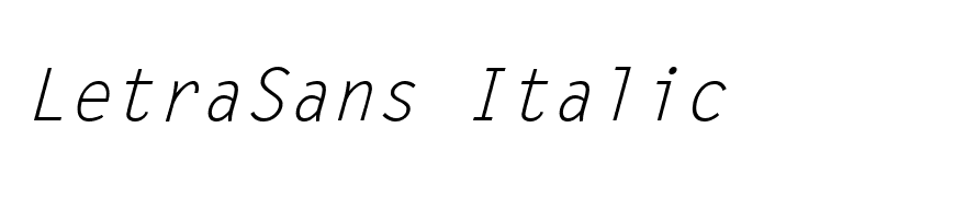 LetraSans Italic