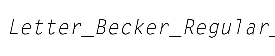 Letter_Becker_Regular_Italic