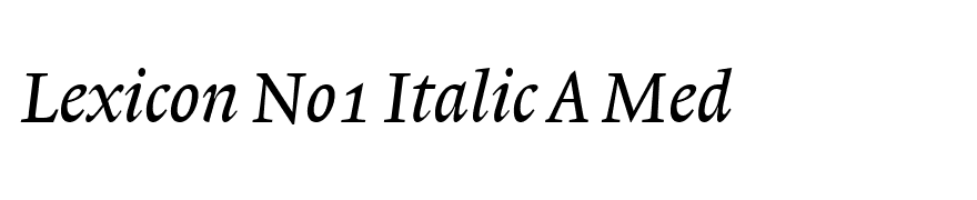 Lexicon No1 Italic A Med