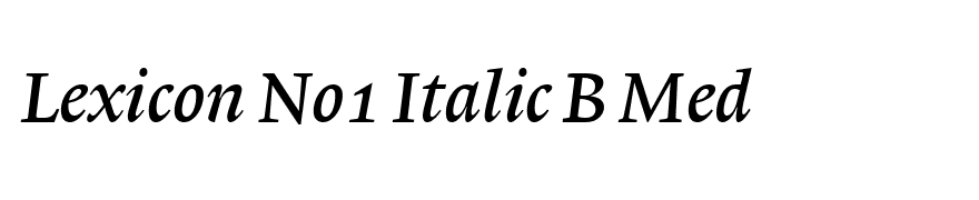 Lexicon No1 Italic B Med