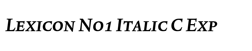 Lexicon No1 Italic C Exp