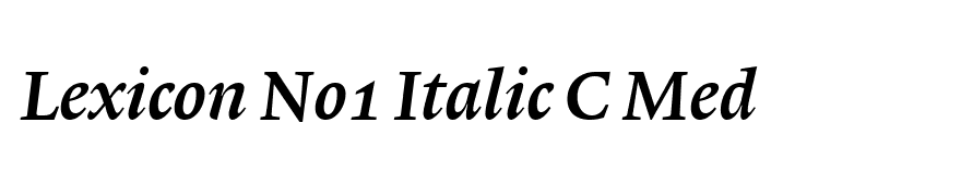 Lexicon No1 Italic C Med