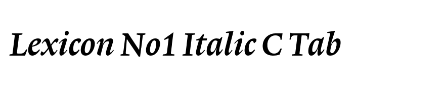 Lexicon No1 Italic C Tab