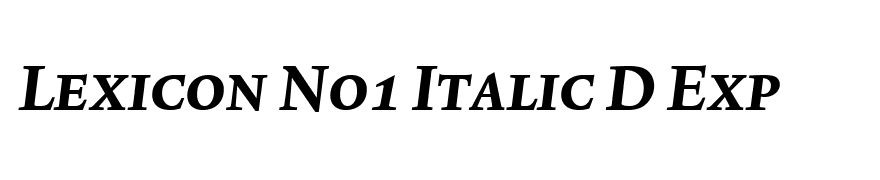 Lexicon No1 Italic D Exp