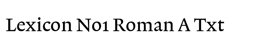 Lexicon No1 Roman A Txt