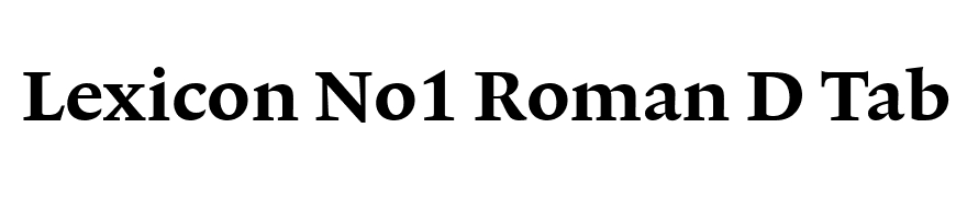 Lexicon No1 Roman D Tab