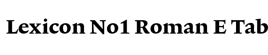 Lexicon No1 Roman E Tab