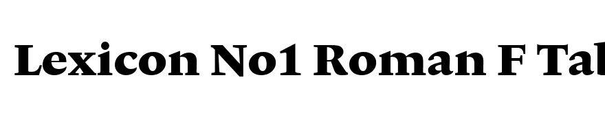 Lexicon No1 Roman F Tab