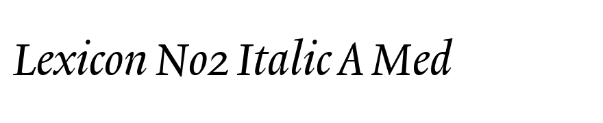 Lexicon No2 Italic A Med