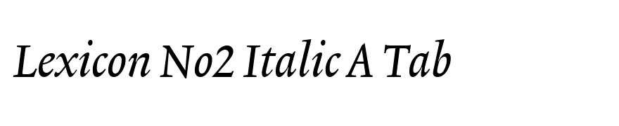 Lexicon No2 Italic A Tab