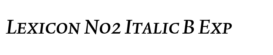 Lexicon No2 Italic B Exp