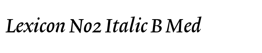 Lexicon No2 Italic B Med