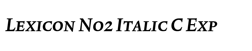 Lexicon No2 Italic C Exp