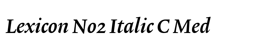 Lexicon No2 Italic C Med