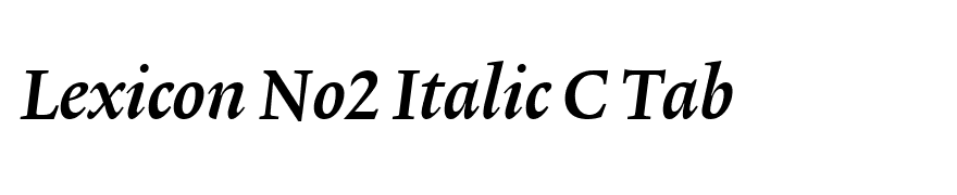 Lexicon No2 Italic C Tab