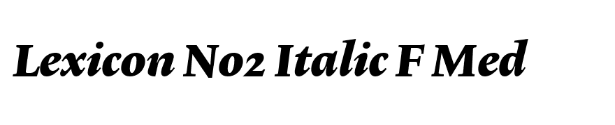 Lexicon No2 Italic F Med