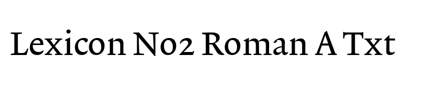 Lexicon No2 Roman A Txt