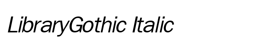 LibraryGothic Italic