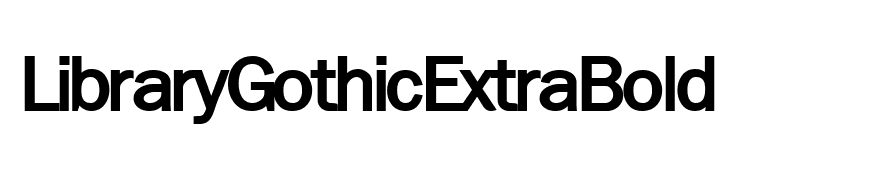 LibraryGothicExtraBold