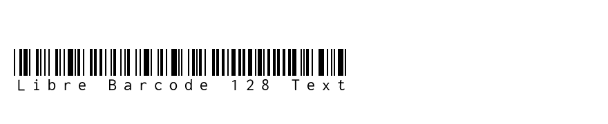 Libre Barcode 128 Text