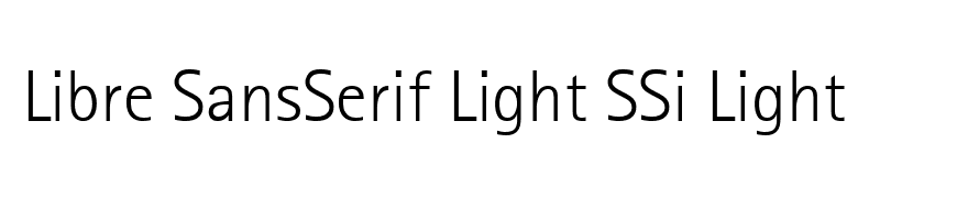 Libre SansSerif Light SSi Light