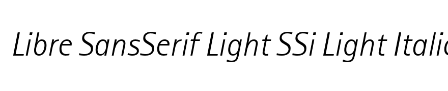 Libre SansSerif Light SSi Light Italic