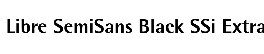 Libre SemiSans Black SSi Extra Bold