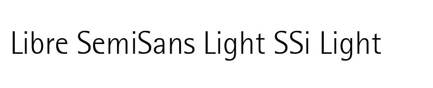 Libre SemiSans Light SSi Light