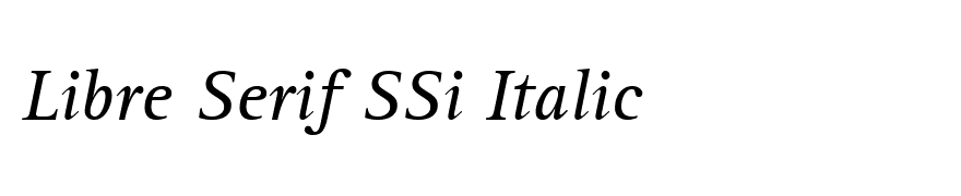 Libre Serif SSi Italic