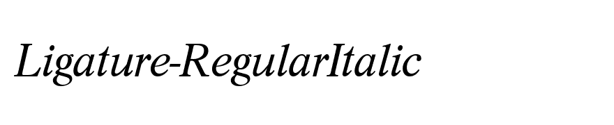 Ligature-RegularItalic