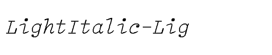 LightItalic-Lig