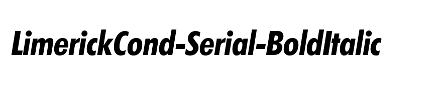 LimerickCond-Serial-BoldItalic