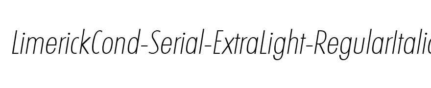 LimerickCond-Serial-ExtraLight-RegularItalic