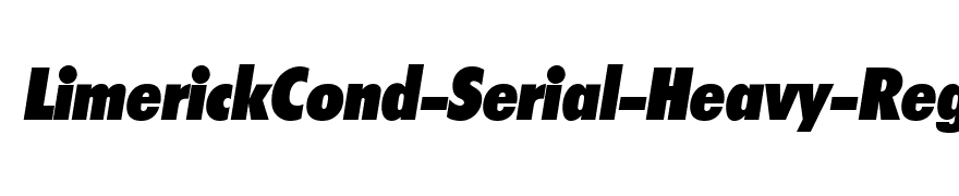 LimerickCond-Serial-Heavy-RegularItalic