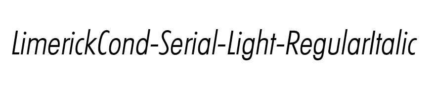 LimerickCond-Serial-Light-RegularItalic